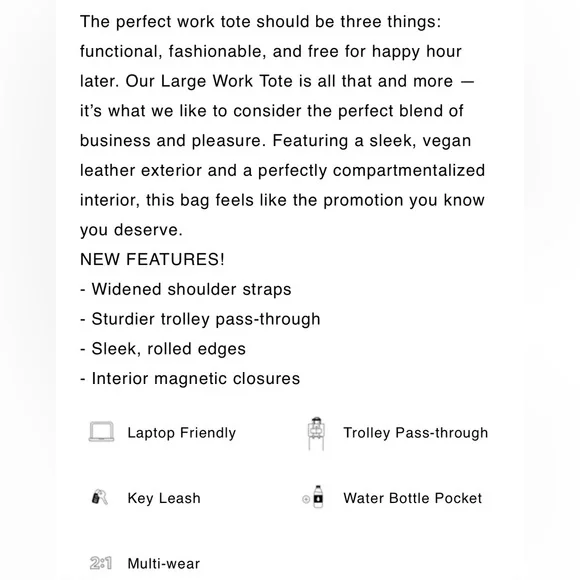 Beis | The Large Work Tote | Black Croc - Picture 5 of 17